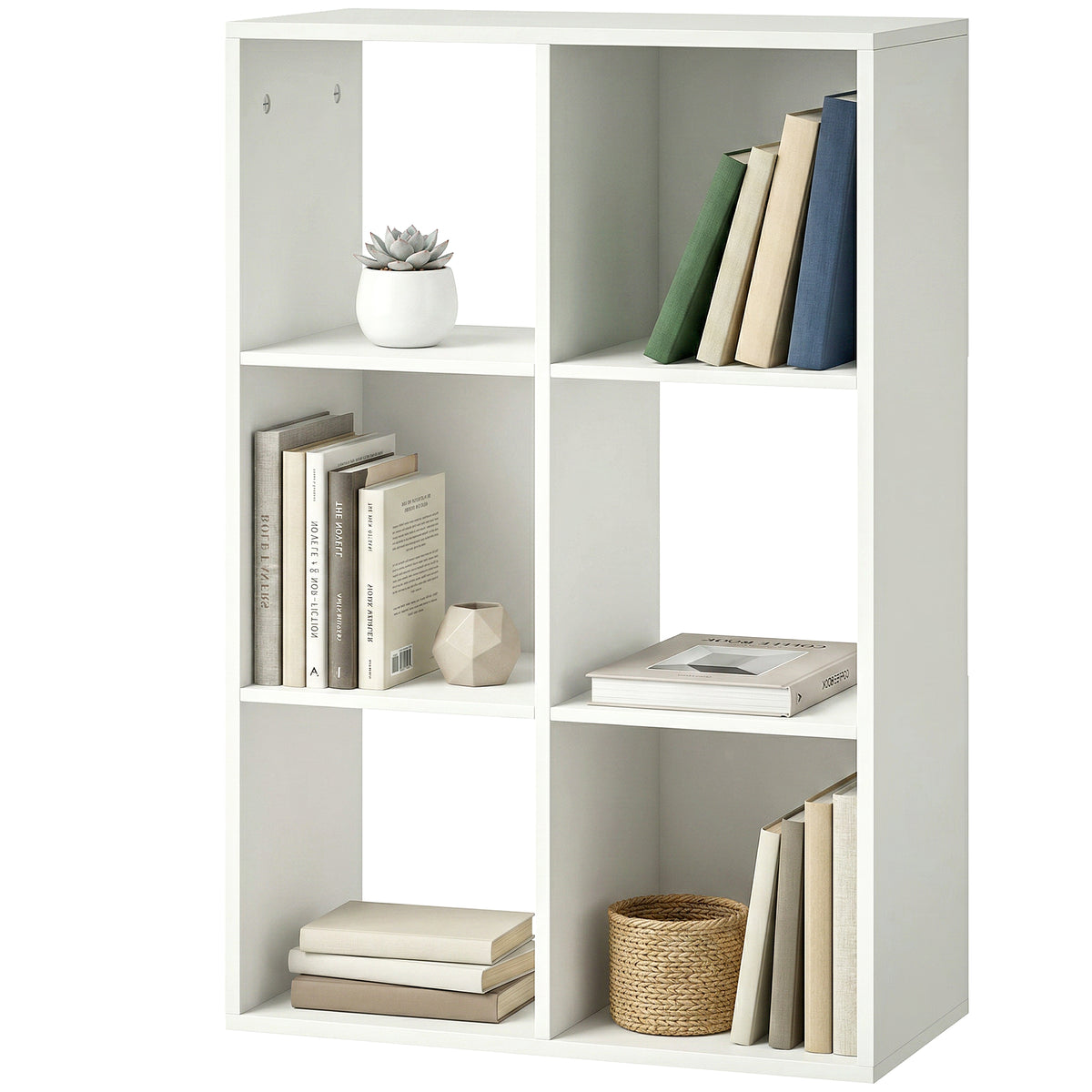 Bücherregal Standregal mit 3 Ebenen Schmal Regal mit Kippschutz Aufbewahrungsregal für Wohnzimmer Schlafzimmer Büro Weiß