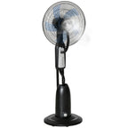Ventilator mit Wasserkühlung, Standventilator mit Verstellbar Sprühnebel, 3 Geschwindigkeiten, 2,8 L Wassertank, 70° oszillierend, 90 W Wasserventilator mit Rollen, 120 cm