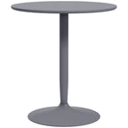 75H x Φ70cm Two-Person Minimalistic Dining Table - Grey