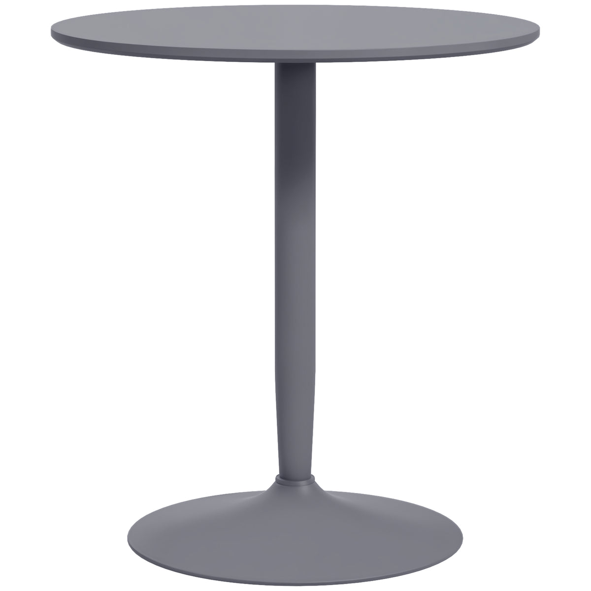 75H x Φ70cm Two-Person Minimalistic Dining Table - Grey
