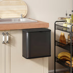 8L Hanging Kitchen Bin, Rubbish bin with Lid and Removable Inner Bucket for Kitchen Cabinet Door, Under Sink, Office
