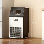 Kommerzielle Eiswürfelmaschine 45 kg/24H Eismaschine mit 11 kg Speicher, LCD-Anzeige für Restaurant