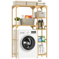 Waschmaschinenregal, mehrere offene F?cher, f¨¹r W?sche, Zubeh?r, Bambusholz