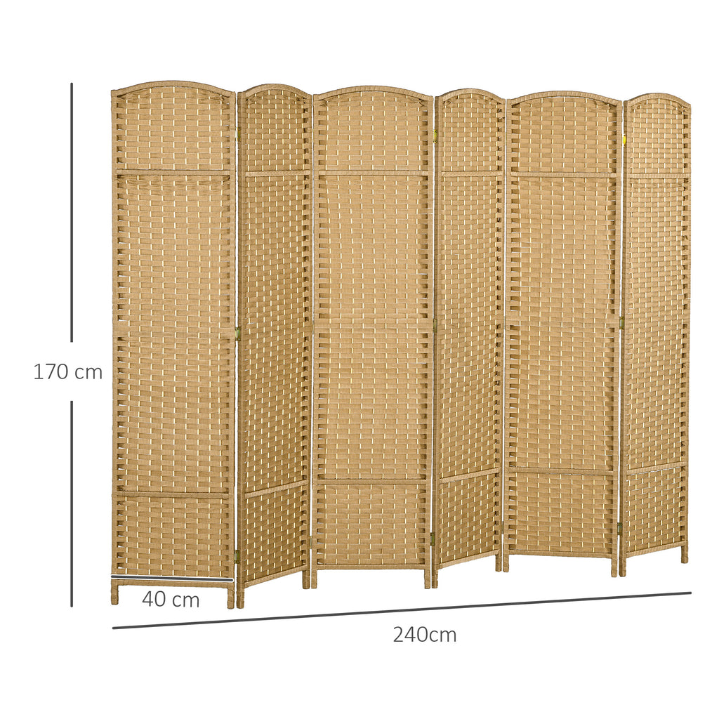 6-teiliger Raumtrenner, Faltbarer Sichtschutz, Sichtschutzwand f¨¹r Wohnzimmer, Schlafzimmer, Homeoffice, Natur