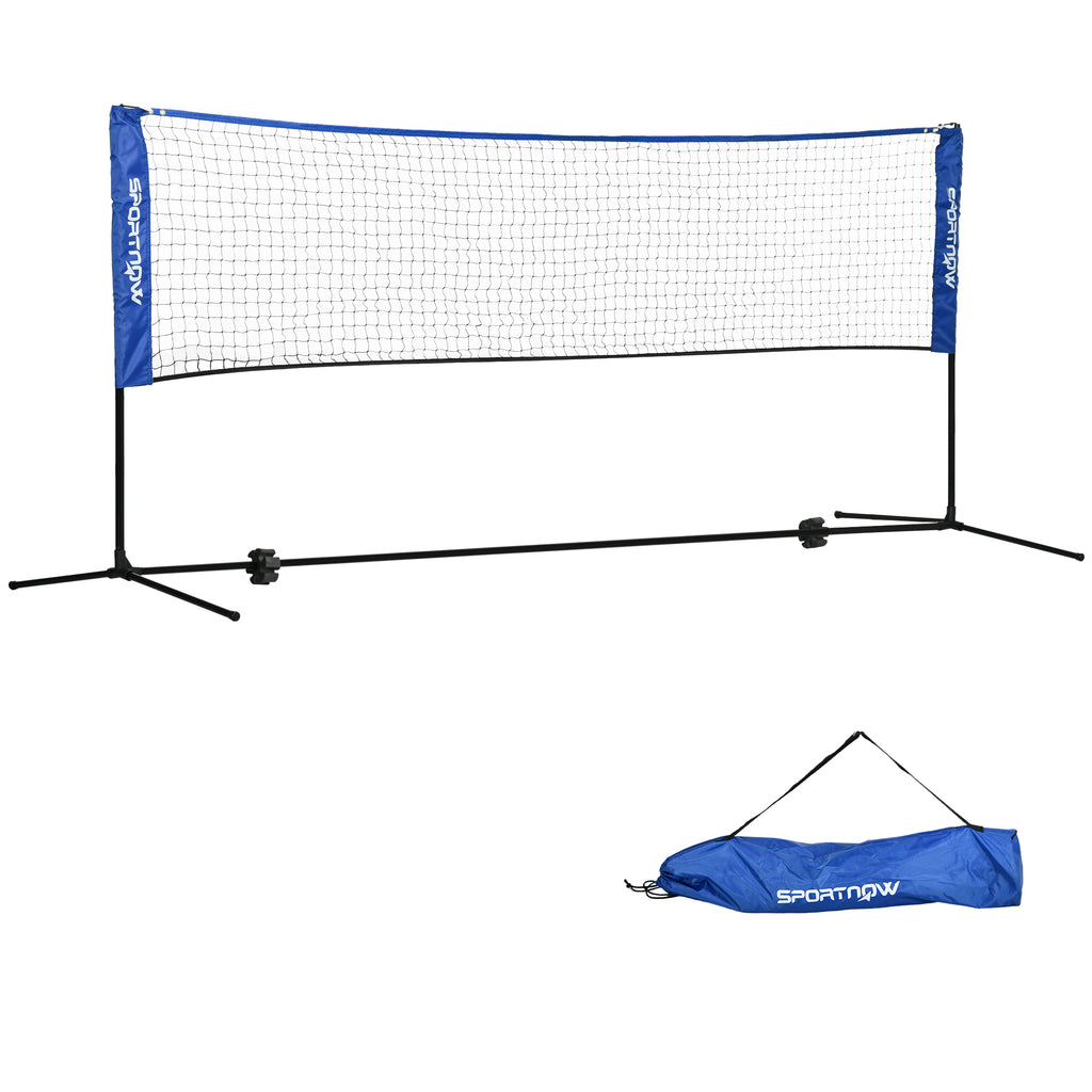 Badmintonnetz Set Faltbares Volleyballnetz 103/120/155H cm Blau