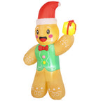 Aufblasbarer Weihnachts-Lebkuchenmann mit Geschenkbox, 2,5 m