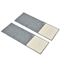  Kratzmatte Katze 2er Set 130 x 45 cm Sisal Kratzbrett Katzenkratzbretter Katzenkratzmatte Kratzschutz für Sofa Möbel Tür Grau