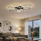 Deckenventilator mit Licht und Fernbedienung, 77 cm LED-Deckenventilator mit 3 Lichtfarben, 6 Geschwindigkeiten, Timer