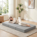 Klappmatratze 200 x 90 cm, 15 cm faltbare Matratze, tragbare Bodenmatratze mit waschbarem Bezug, Oeko-Tex geprüft