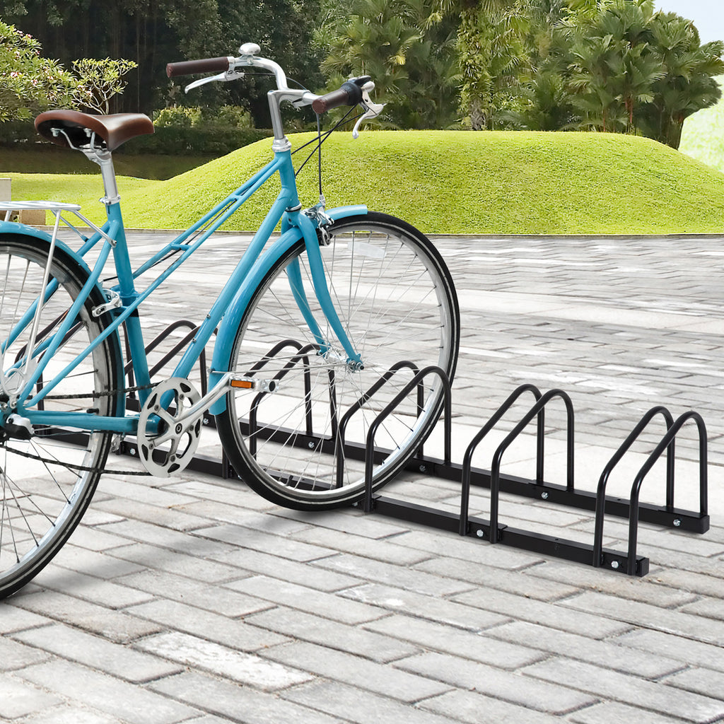 Fahrradständer für 6 Fahrräder, wetterfest, Wand- oder Bodenmontage, Stahl 179 x 33 x 27 cm