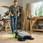 Kehrmaschine manuell 68 cm Kehrbreite 24 L Schmutzbehälter