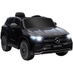 Elektro Kinderauto, lizenzierter Mercedes-Benz EQA, 3-8 km/h, Musik, Scheinwerfer, Hupe, Fernsteuerung, schwarz