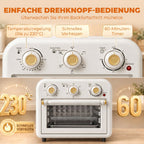 Heißluftfritteuse 12 Liter Mini Backofen mit Umluft 5 Programme
