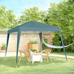 Faltpavillon 2,4x2,4m Pavillon Faltzelt mit UV-Schutz, Partyzelt inkl. Tragetasche für Garten, Balkon, Stahl Grün