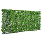 Künstlicher Hecken-Sichtschutz, UV-geschützt, Sichtschutzgitter mit Blättern, Hecken-Zaun, 300 x 150 cm, Grün