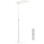 LED-Stehlampe, augenschonendes Licht, Bodenlampe mit Fernbedienung, anpassbare Helligkeit, Kunststoff, Metall, Weiß