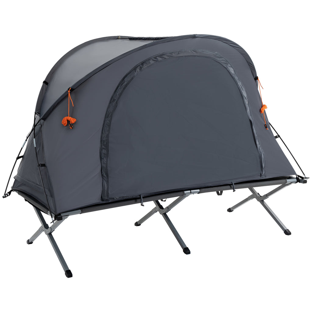 Folding Camping Tent Cot, Portable Tent Shelter Combo with Self-Inflating Air Mattress Carry Bag for 1 Person