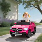 Elektroauto f¨¹r Kinder, 12V Kinderauto mit Fernbedienung, LED-Lichter, Musik, 3 Geschwindigkeiten, 3-6 Jahre, Rosa