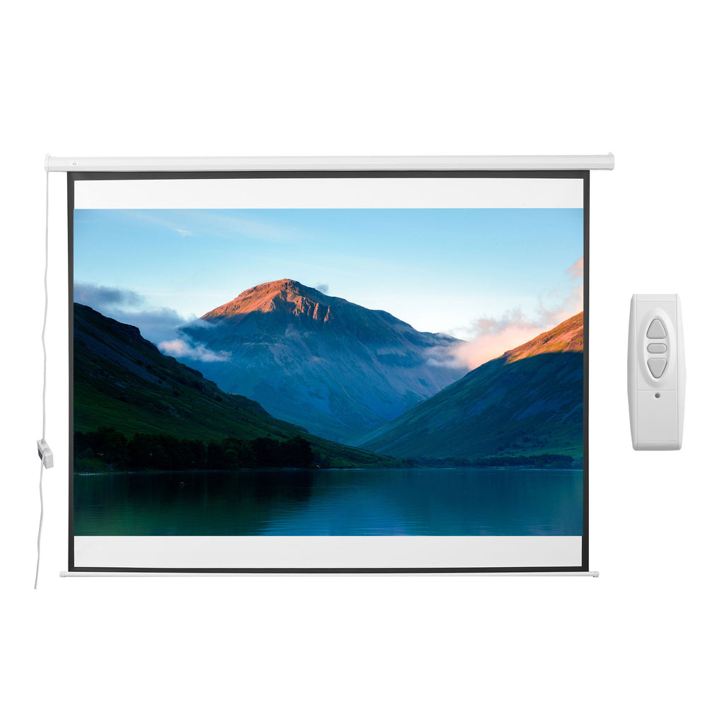 Beamer-Leinwand, inkl. Fernbedienung, 84 Zoll, 4:3 Format, 171x130 cm, Wei?