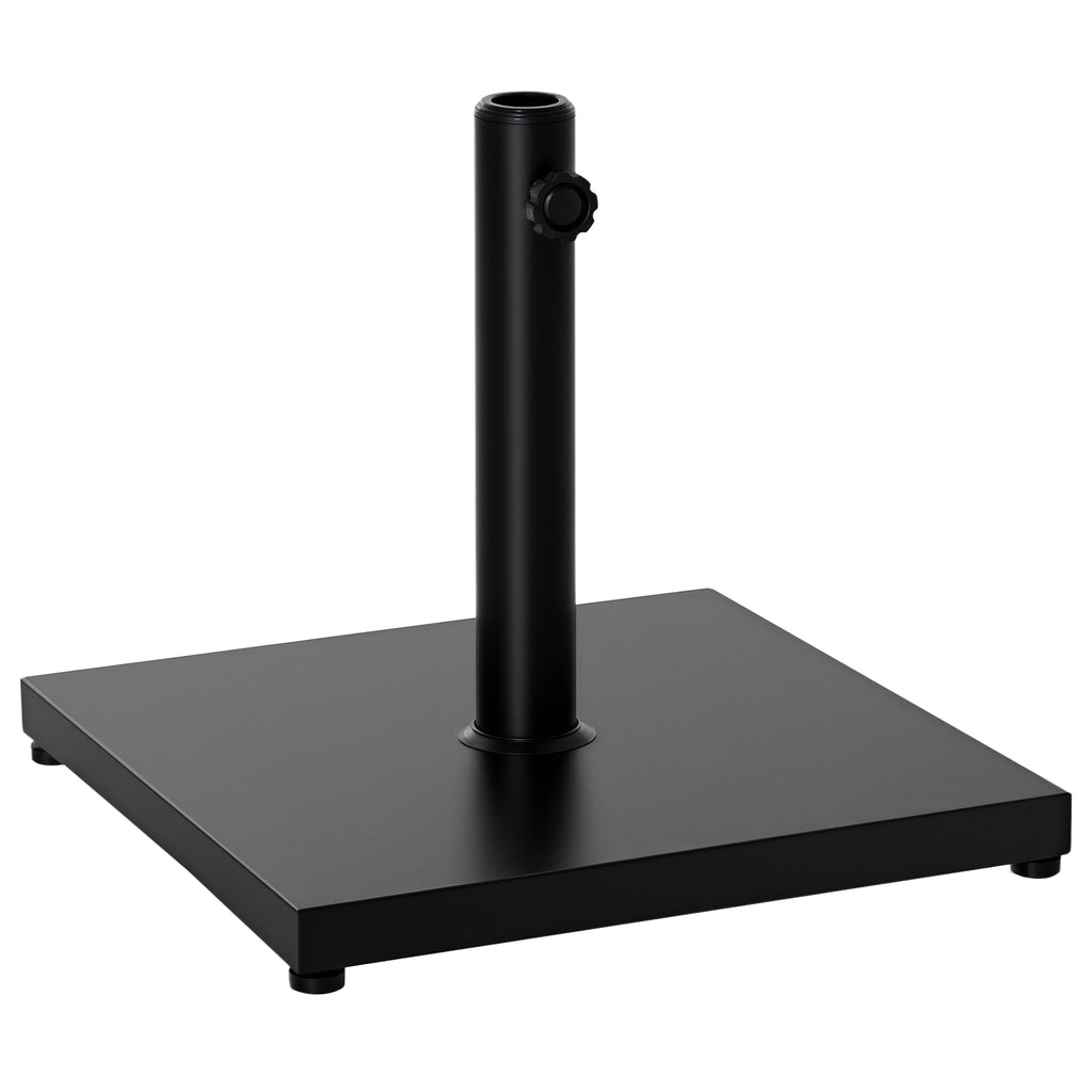 ¦µ35/38/48MM 18KG Steel Square Parasol Stand Base w/ Adjustable Knob Umbrella Stand Garden Patio Outdoor Home, Black
