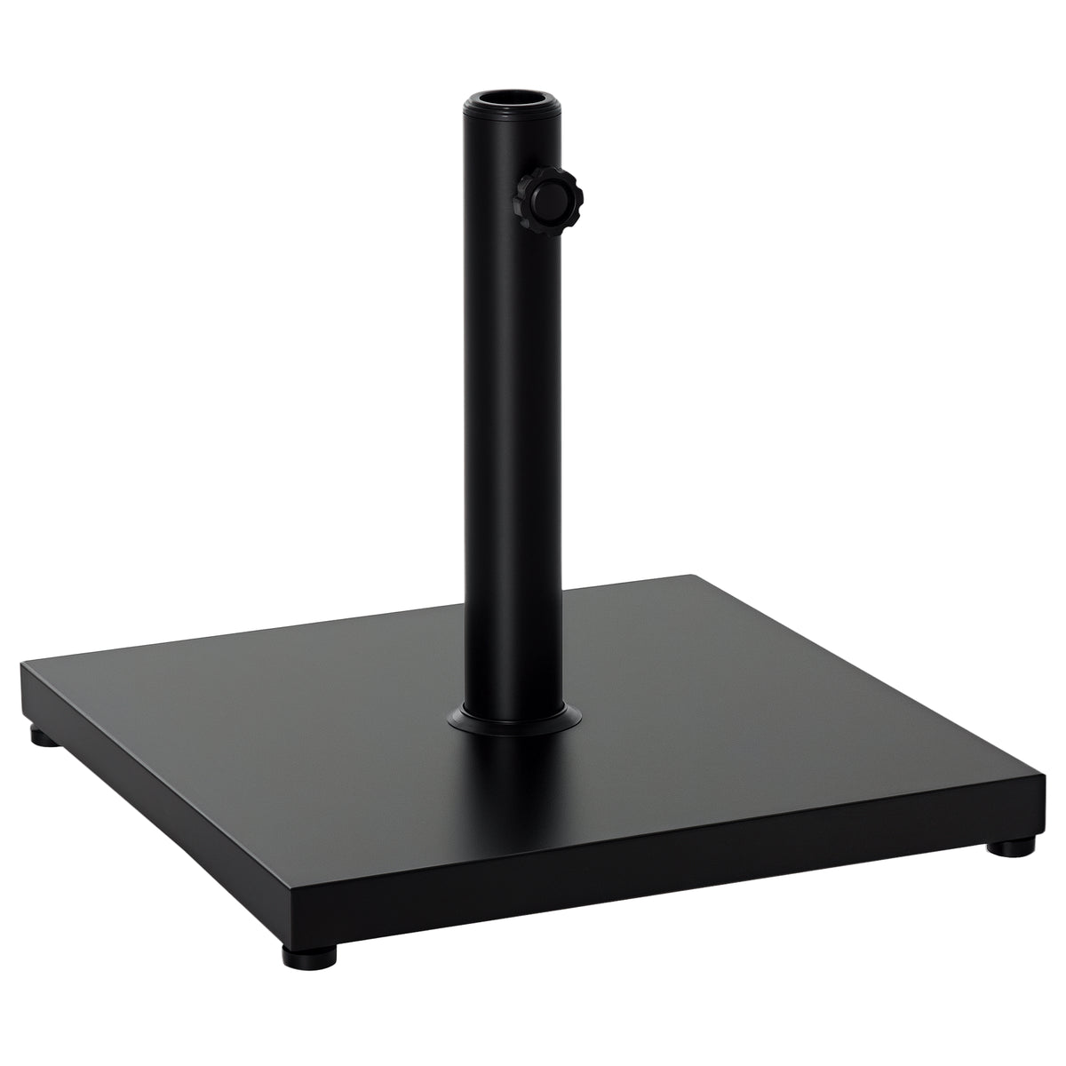 ¦µ35/38/48MM 18KG Steel Square Parasol Stand Base w/ Adjustable Knob Umbrella Stand Garden Patio Outdoor Home, Black