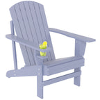 Adirondack-Gartenstuhl mit Becherhalter Gartenliege Balkonstuhl Massivholz Grau 72 x 95 x 93 cm