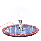 Dog Splash Pad, Pet Sprinkler Mat, Non-Slip Dog Paddling Pool, Foldable Outdoor Sprinkler and Splash Mat Water Play for Garden, Patio, Summer Fun, 170 cm