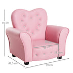  Kids Toddler Chair Sofa Children Armchair Seating Relax Playroom Seater Girl Princess Pink