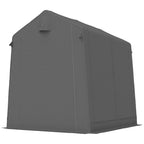 7.5 x 6.2 ft Outdoor Garden Storage Shed, Waterproof Bike Tent with Roll-Up Zipper Door and Vent, Dark Grey