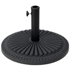14kg Round Cement Parasol Base Umbrella Weight Stand Holder Fits Φ35mm,Φ38mm,Φ48mm Pole for Patio Outdoor Garden - Black