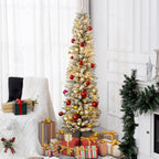 Weihnachtsbaum 180 cm, LED-Lichterkette, Kunstkette, flammhemmend, Metallbasis, Grün