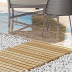 Rollweg Gehweg Ausrollbarer Gartentritt, wetterbest?ndig, Fichtenholz, 120 x 47 x 1 cm, Natur