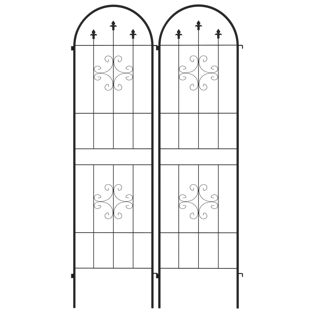 Set of Two Spiral Anchor Garden Trellis Panels