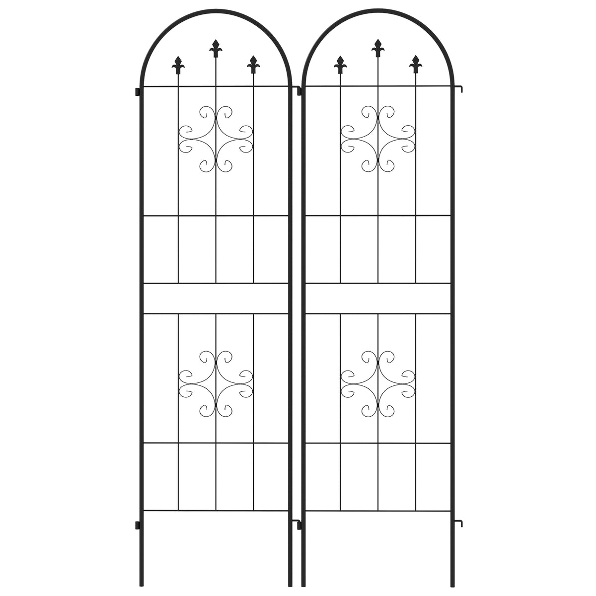 Set of Two Spiral Anchor Garden Trellis Panels