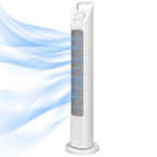 Turmventilator mit Fernbedienung, 7,5-Stunden-Timer, leiser Ventilator für Schlafzimmer, Weiß