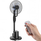 Stehventilator mit Sprühnebel, 70° Oszillation, 3 Geschwindigkeiten, 3 Modi, 3,5L Wassertank, Schwarz