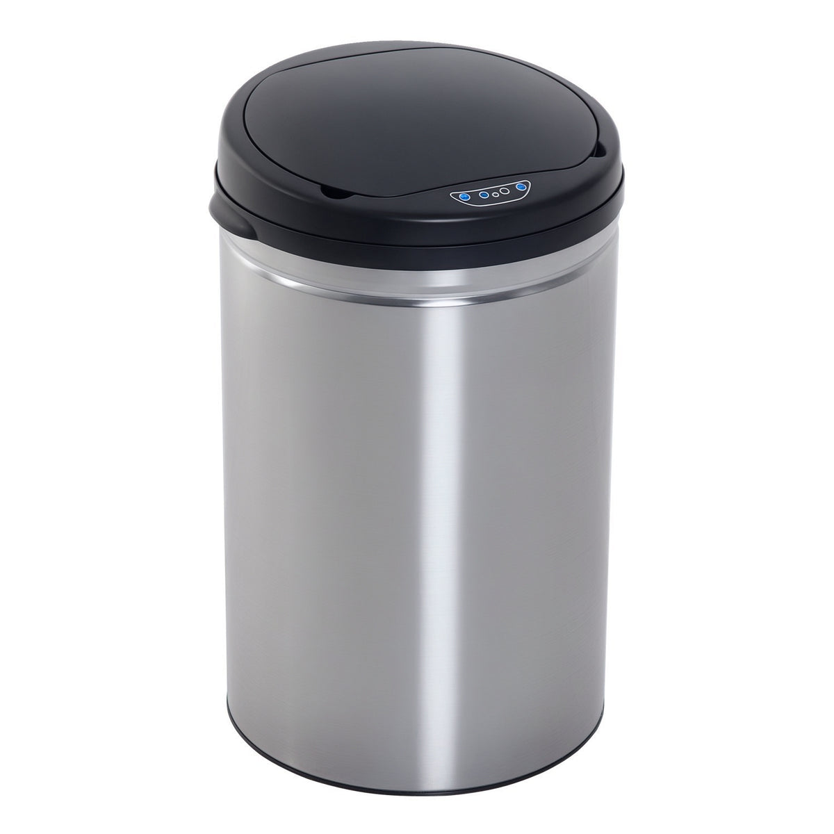 Sensor M¨¹lleimer 30L Automatischer M¨¹lleimer mit Soft-Close-Deckel, Bewegungssensor, Wasserdichter Abfalleimer M¨¹llbeh?lter Abfallbeh?lter f¨¹r B¨¹ro, Schlafzimmer, K¨¹chen Schwarz+Silber