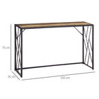 Konsole, Flurtisch, Industriedesign, stabiler Metallrahmen, 120 x 35 x 75 cm