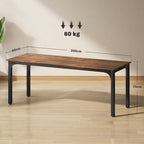 Schreibtisch, Computertisch, rustikales Design, viel Platz, Spanplatte, Braun