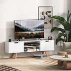 TV-Kommode mit Schubladen und offenen Regalen, MDF, 150 x 39 x 50 cm, Wei?