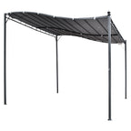 3 x 3m Elegantly Curved Wall Awning - Grey