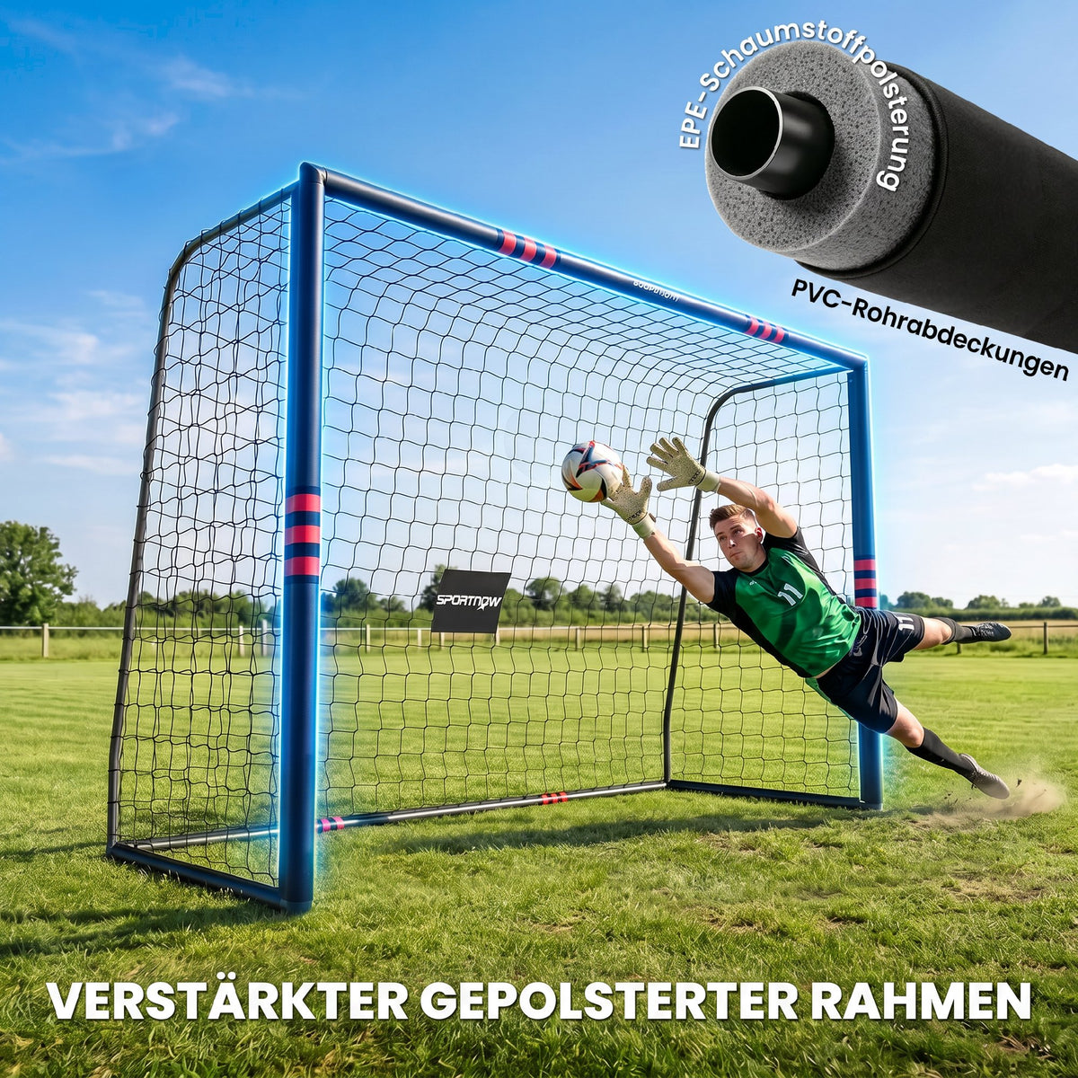 Fußballtor für Garten Groß 300 x 200 cm Jugendliche & Erwachsene
