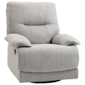 Relaxsessel mit Liegefunktion, Fu?st¨¹tze, bis 160 kg, 89x98x101cm, Hellgrau