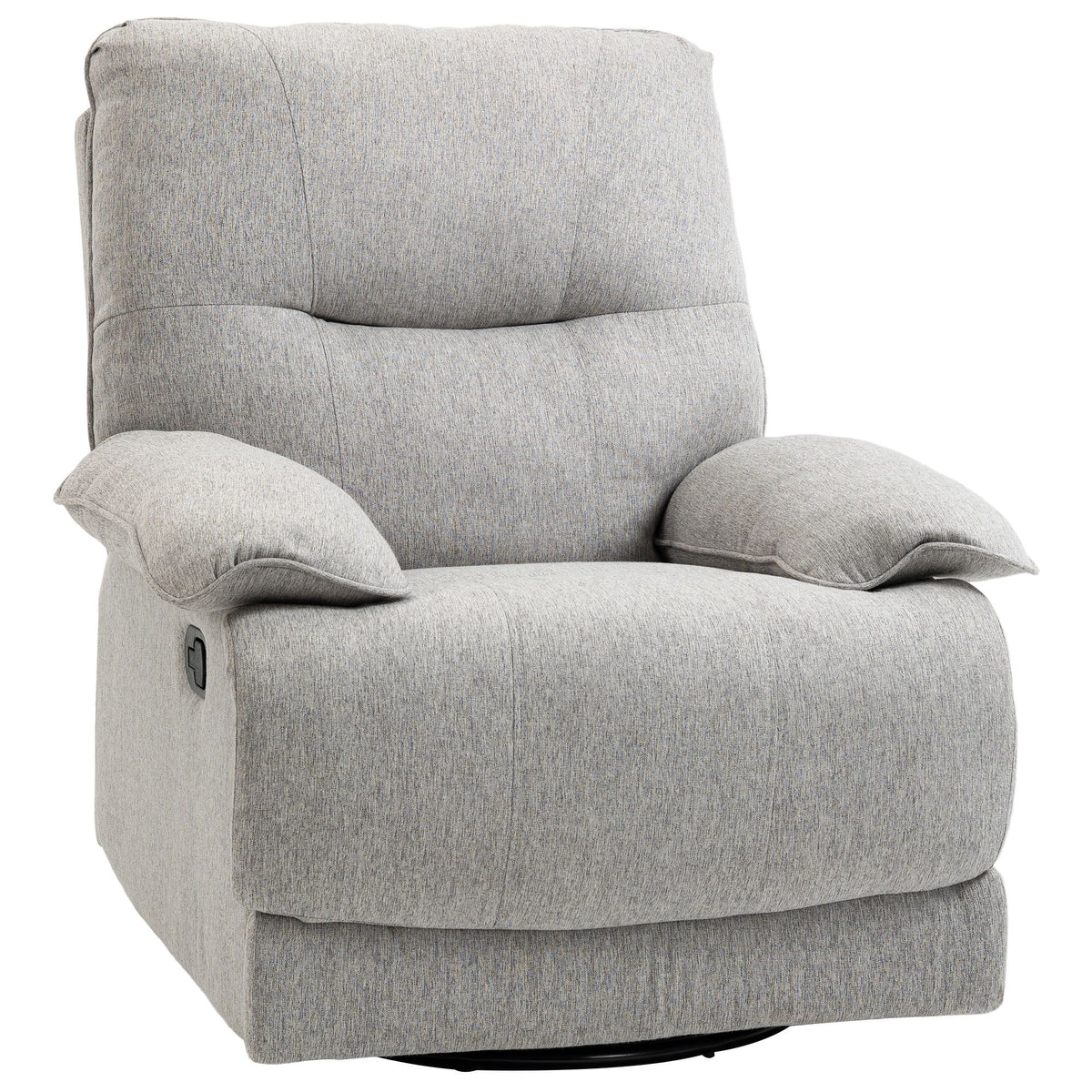 Relaxsessel mit Liegefunktion, Fu?st¨¹tze, bis 160 kg, 89x98x101cm, Hellgrau