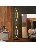 LED Stehlampe Dimmbar 144 cm Stehleuchte mit Fußschalter Schwarz