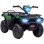 Kinder-Elektroquad, max. 4 km/h, ab 3 Jahren, LED-Scheinwerfer, Musikanschluss, schwarz+grün 88 x 45 x 50 cm