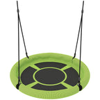 100cm Diameter Nest Seat for Kids with Height Adjustable Hanging Ropes for Outdoor, Playground, Garden, Green