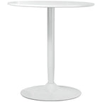 75H x Φ70cm Two-Person Minimalistic Dining Table - White
