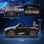 Elektro-Kinderauto, Mercedes, 3-5 km/h, Fernbedienung, Licht & Musik, Schwarz