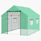 Polyethylene Walk-in Polytunnel Greenhouse, 2 x 3(m), Green